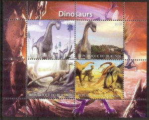 Burundi 2011 Dinosaurs VI Sheet MNH** Private