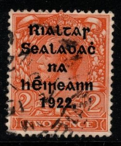 IRELAND SG29 1922 2d BRIGHT ORANGE DIE I FINE USED