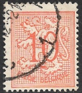 BELGIUM 1951-75 10c Lion Rampant Issue Sc 407 VFU