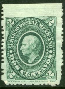 MEXICO 151 2cents HIDALGO MEDALLION, Unused, NG (39)