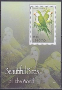 Lesotho MNH S/S 1404 Parakeets 2007