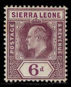 SIERRA LEONE EDVII SG107, 6d dull and bright purple, M MINT. Cat £24.