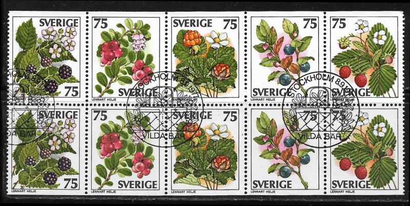 -Sweden 1219a used booklet pane 2017 SCV $6.50  -  11560