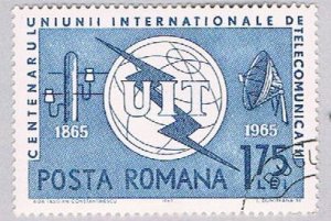 Romania 1744 Used ITU Emblem 1965 (BP54412)