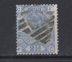 Great Britain Sc 68 used. 1880 2½p ultra QV, Plate 17, sound, VG-F centering