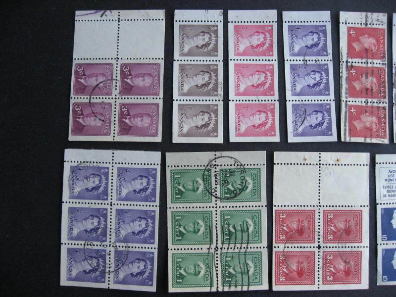 Canada 15 different used booklet panes