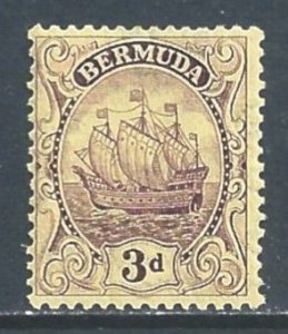 Bermuda #89 MH 3p Caravel - Wmk. 4