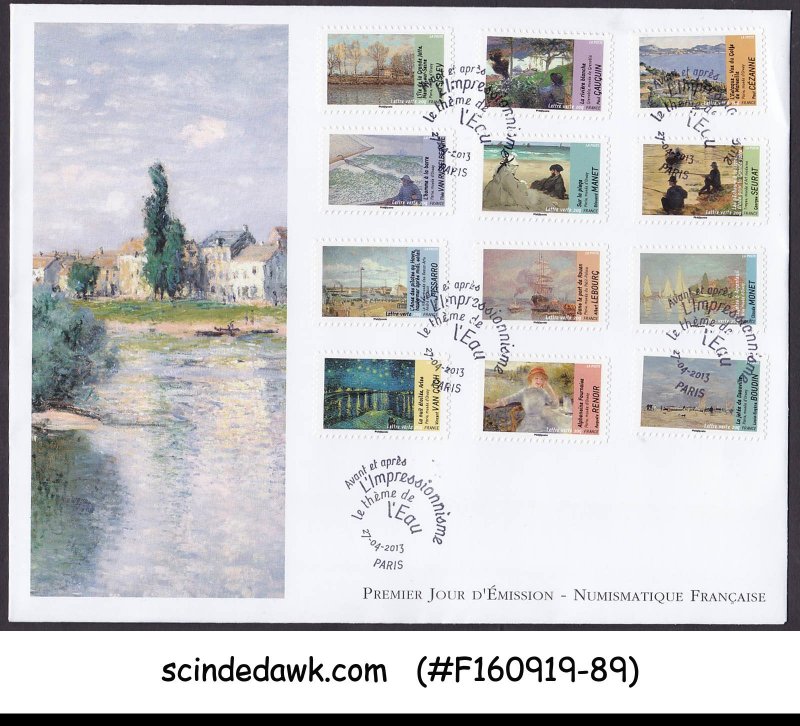 FRANCE - 2013 PAINTINGS - 12V - FDC