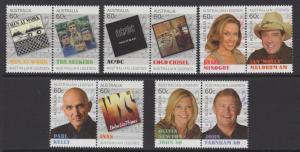 AUSTRALIA SG3897/906 2013 LEGENDS OF MUSIC MNH