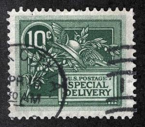 US Sc E7 Green 10¢ Mercury Special Delivery Well Centered