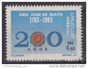 URUGUAY Sc#1160 MNH STAMP San Jose state 200th anniversary masonic symbol Sun