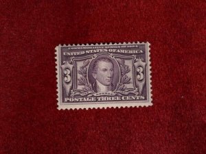 USA MH 3 CENT 1904 LOUISIANA PURCHASE EXPOSITION ISSUE STAMP SCOTT # 325