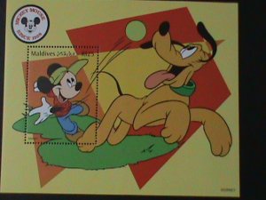​MALDIVES ISLANDS-GOOFY PLAYING BALL WITH MICKEY-MNH -S/S VF  LAST ONE