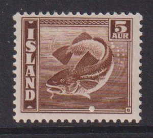 Iceland  #219  MNH  1939  codfish  5a