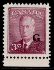 CANADA GVI SG O181, 3c purple, NH MINT.