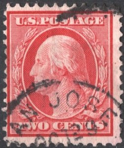 SC#332 2¢ Washington Single (1908) Used