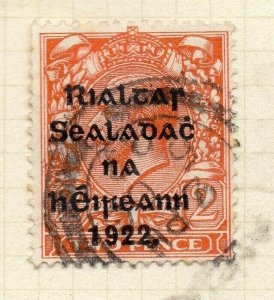 Ireland 1922 GV  Early Issue Fine Used 2d. 1922 Optd NW-185963