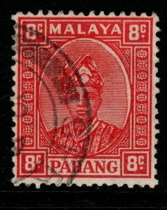 MALAYA PAHANG SG36 1941 8c SCARLET FINE USED