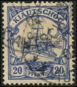 Kiauchau SC# 13 Kaiser's Yacht 20pf Used