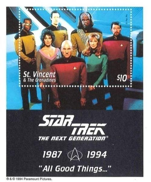 St. Vincent 1994 - SC# 2118 Star Trek, The Next Generation, Souvenir Sheet - MNH