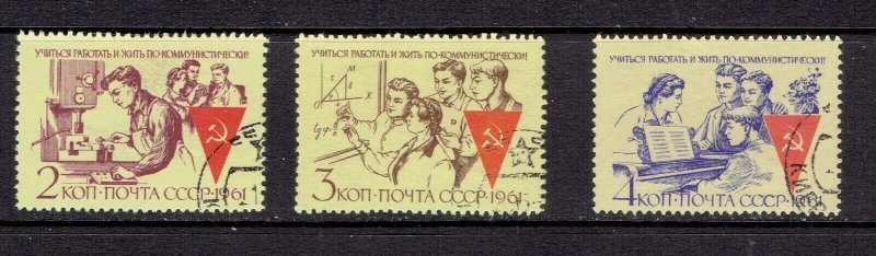 RUSSIA - 1961 COMMUNIST LABOUR TEAMS - SCOTT 2530 TO 2532 - USED