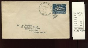 U528 ENTIRE APR 27 1946 GOOD HOPE IL TO CAPETOWN SOUTH AFRICA  (CV 220)