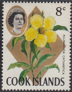 Cook Islands 1967-69 MH Sc #208 8c Allamanda cathartica