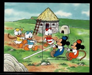 Lesotho 1991 - Disney Children's games - Souvenir Stamp Sheet - Scott #870 - MNH