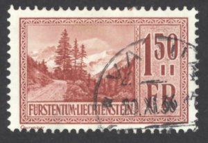 Liechtenstein Sc# 129 Used 1934-1935 1.50fr Valuna