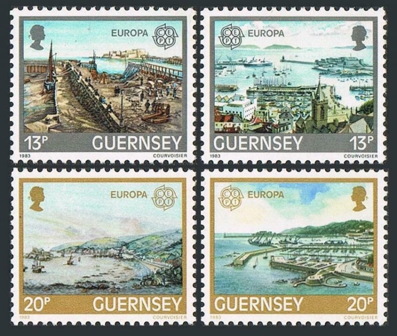 Guernsey 260-263.Michel 265-268. EUROPE CEPT-1983.St Peter Port Harbor.