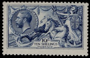 GB GV SG412 SPEC N70(1), SCARCE 10s blue DE LA RUE, NH MINT. Cat £4000.
