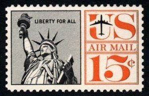 SCOTT  C63  STATUE OF LIBERTY  15¢  SINGLE  MINT NEVER HINGED