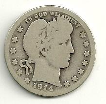 1914-D - Barber Quarter - Good