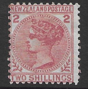 NZ 1878 2s Queen Victoria First Sideface.  Deep rose.  Hinged Mint.