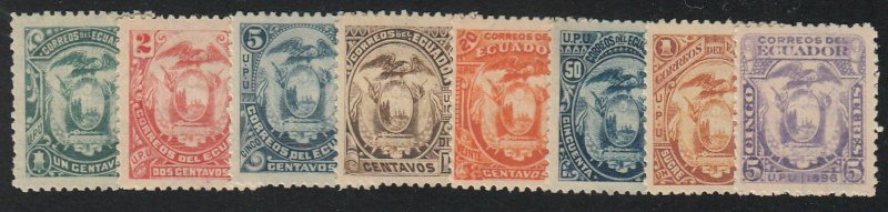 Ecuador - 1896 - SC 55-62 - H - Complete set - 62G instead of 61