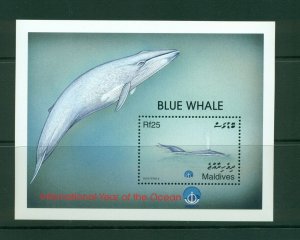 Maldive Islands  #2349 (1998 Blue Whale sheet) VFMNH CV $4.50