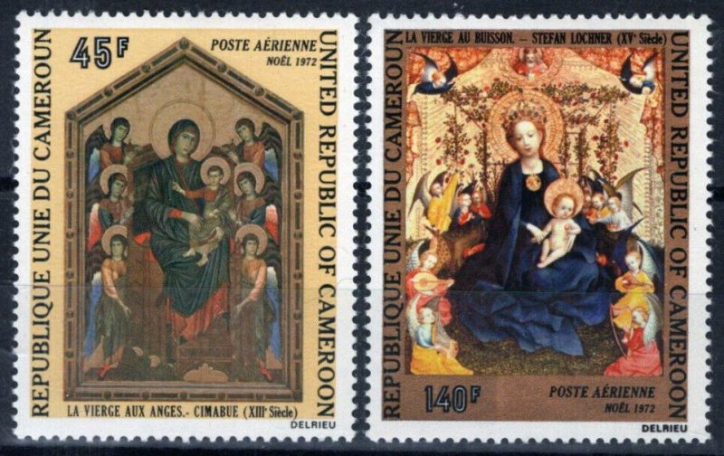 ZAYIX Cameroun C193-C194 MNH Christmas Paintings Madonna Angels 111022S170 