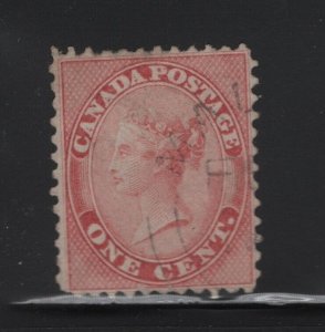 Canada Scott # 14 F-VF used neat cancel with nice color scv $ 90 ! see pic !