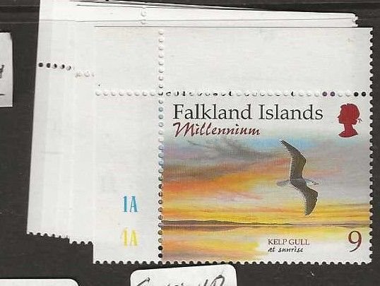 FALKLAND ISLANDS   SC 750-756   BIRDS PLATE SINGLES SET   MNH  P0608A H