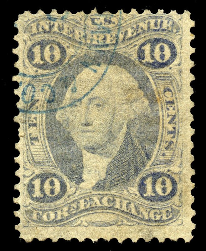 B359 U.S. Revenue Scott R35e 10c Foreign Exchange ultramarine CV = $20