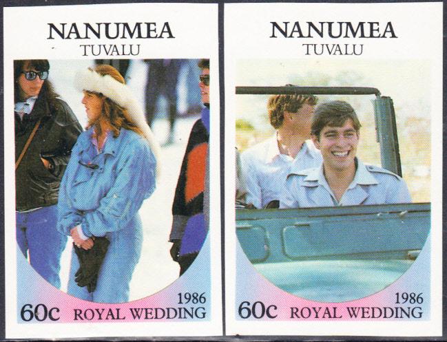 Tuvalu -  Nanumea  #65-68 MNH Imperf Royal Wedding 1986