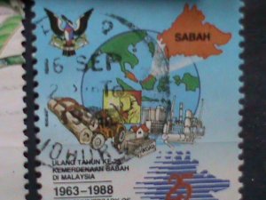 ​MALAYSIA STAMP:1967 LARGE AND PICTORIA STAMPS - USED VERY FINE #M-9