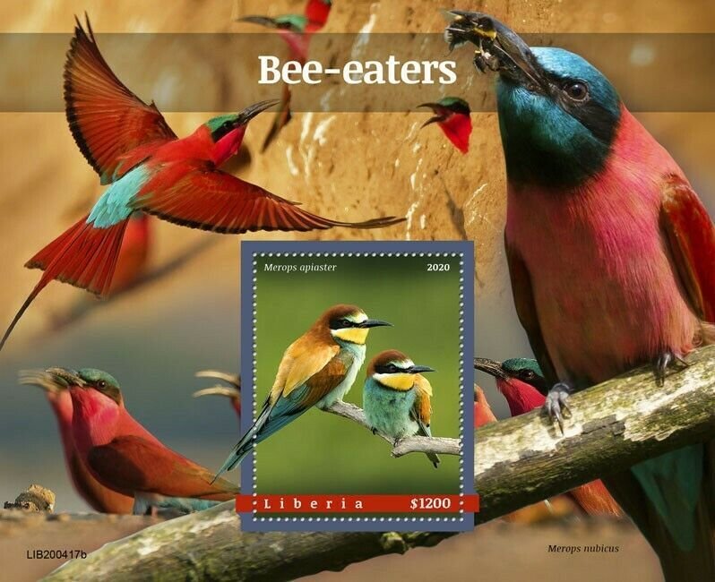 YEAR 2020/10- LIBERIA- BIRDS         1V complet set    MNH ** T