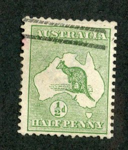 1913 Sc #1 used cv.$7.50 ( 3 Australia )