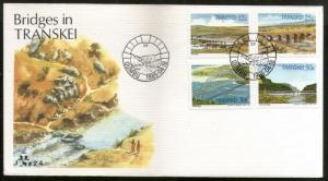 Transkei 1985 Bridges Architecture River Mountain Sc 159-62 FDC # 16241