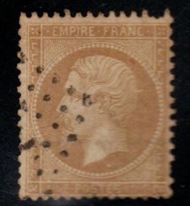 FRANCE Scott 25 Used Emperor Napoleon III stamp