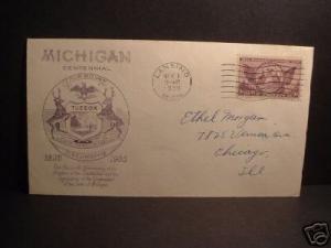 FDC 775 - 3c Michiogan Statehood - Grimsland 3093