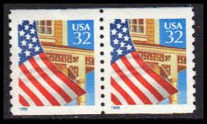 2914 32c U.S. Flag Fine MNH Pair