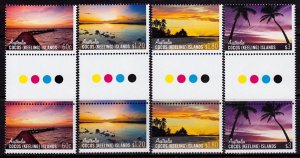 Cocos Islands 361-364 MNH - Skies of Cocos Traffic Light  Gutter Pairs - 2012