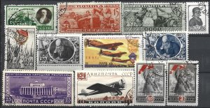 COLLECTION LOT 21868 URSS 12 STAMPS 1927+ CV+$22